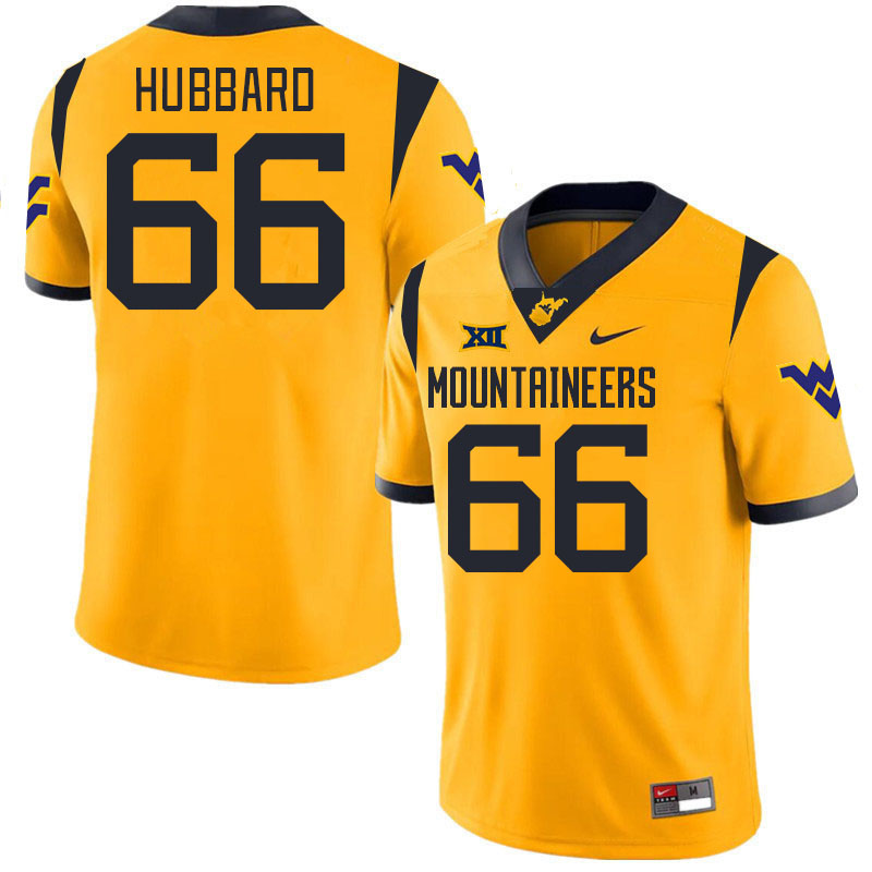 #66 Ja'Quay Hubbard West Virginia Mountaineers College 2024 New Uniforms Football Jerseys Stitched Sale-Gold